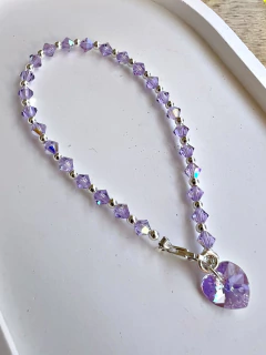 PULSERA SWAROVSKI LILA CORAZÓN - PL - comprar online