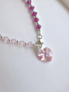 PULSERA SWAROVSKI PINK DEGRADE CORAZÓN - PL en internet