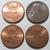 Lote USA 4 Moedas 1 Cent - comprar online