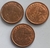 Lote com 3 moedas 1 centavo real - 2002, 2003 e 2004 - comprar online