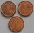 3 Moedas 1 centavo real - 2002, 2003 e 2004 - comprar online