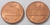 Lote 2 moedas USA 1 cent diversas