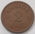 Noruega 2 ore, 1952 - Sem "KONGERIKET NORGE" - bronze