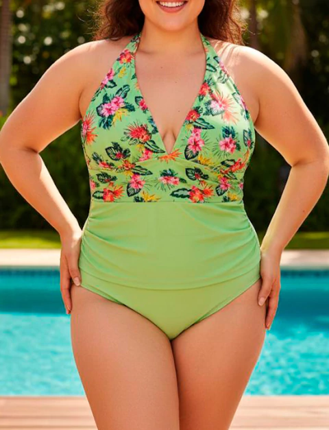 Kit 12 Peças - Maiô Florido Plus Size | BZ1093 - comprar online