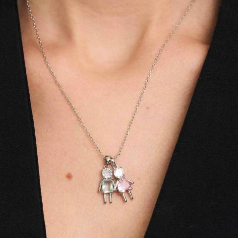 Colar Filhos Pedra Colorida - buy online