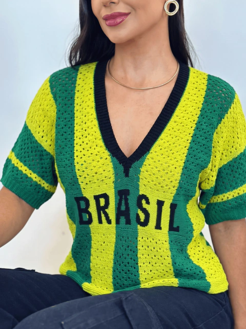 Blusa Crochê oversized Brasil - Pimenta Rosa Glamour Moda feminina