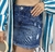 Saia jeans desfiada Taina - comprar online
