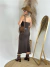 Vestido canelado amarração - loja online