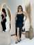 Vestido canelado amarração - comprar online