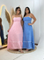 Vestido longo bicolor Ju - comprar online