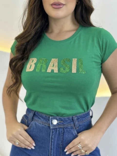 T-shirt apliques Brasil - loja online