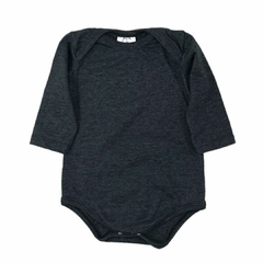 Body Pima ML Negro Melange