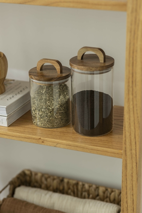 FRASCO CON TAPA MADERA - comprar online