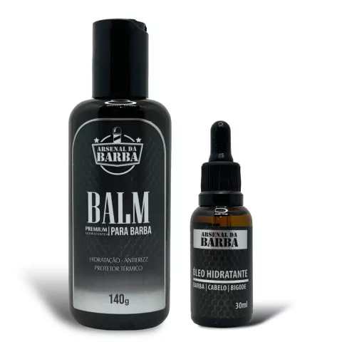 KIT BALM 140g + OLEO 30ml ARSENAL DA BARBA