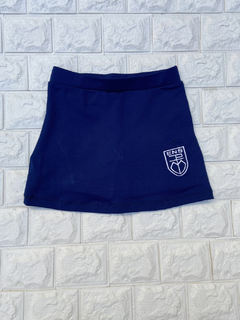 Pollera-short azul ed. física Luján - Del talle S al XXL