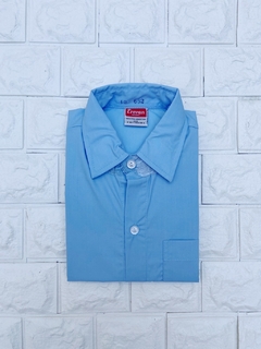 Camisa celeste colegial - talles 46 y 48