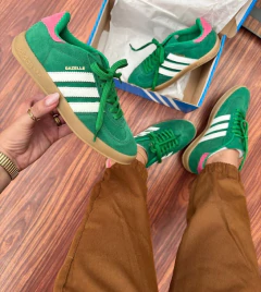 gazelle GAMUZA verde y rosa - REAH COMPANY