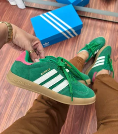 Imagen de gazelle GAMUZA verde y rosa