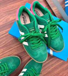 gazelle GAMUZA verde y rosa - tienda online