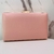 Clutch Quadrada Rosa Claro Lisa - Detalhes Dourado
