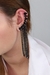 Brinco Ear Cuff Preto com Pedras e Franjas - Base Grafite - comprar online