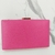 Clutch Quadrara Rosa em Courino - Puxador Quadrado Dourado