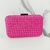 Clutch Trançada Rosa Pink - Detalhes Grafite