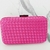 Clutch Trançada Rosa Pink - Detalhes Grafite - comprar online