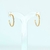 Brinco Argola Trançada (M), Banhada a Ouro 18k