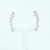 Brinco Ear Cuff Pedras de Coração Prata, com Piercing Fake Argola