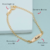 Pulseira Infantil de Plaquinha Oval com Textura ao Redor - Banhada a Ouro 18K - Vi Semi joias