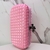 Clutch Trançada Rosa Claro - Fecho Grafite - comprar online