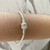 Pulseira de Berloque Cravejada - Banhada a Prata na internet