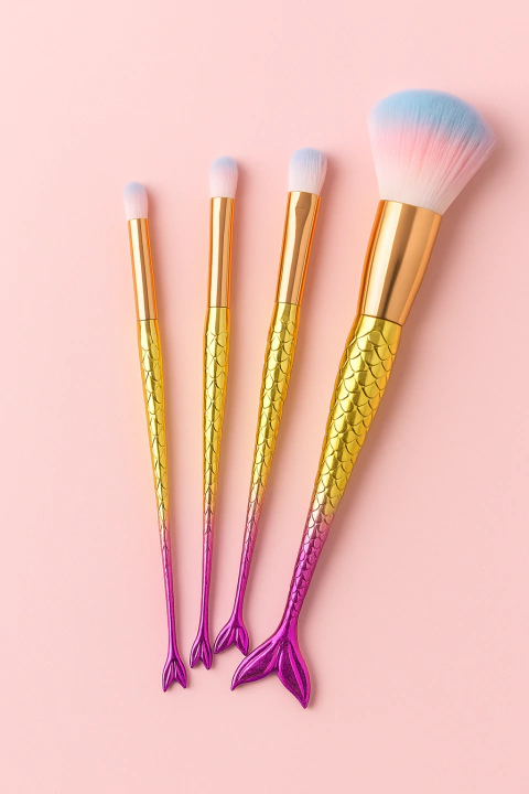 Set holo 4 brochas sirena DORADO/ROSA - comprar online