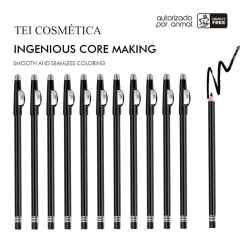 (TEI8245) Delineador en lapiz negro con sacapuntas - TEI - Mibú Makeup
