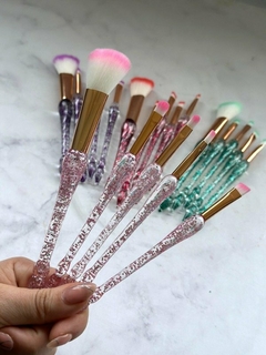 Set de 5 brochas ROSA nuevas mango glitter en internet