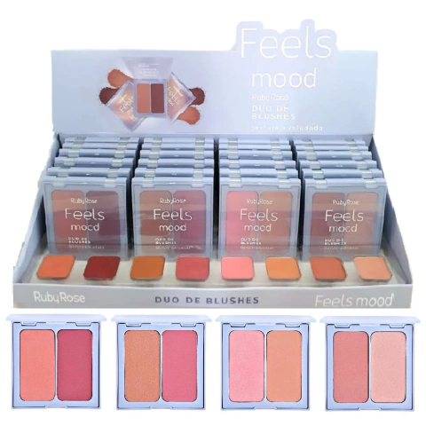 (HB870x24) - Set de 24 Rubores duo Feels Mood - Ruby Rose