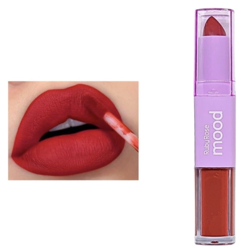 (HB8614-CM09) Labial DÚO MOOD tono CM09 - RUBY ROSE