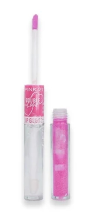 (CS4031-5) Gloss duo DOUBLE LOVE efecto glitter TONO 5 - Pink 21