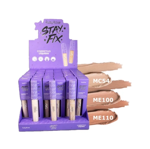 (HB912-2X36) Set x 36 un. Correctores líquidos GRUPO 2 STAY FIX - RUBY ROSE