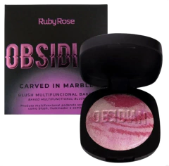 (Hb1002x24) Set de 24 Rubores marmolados Allegory Of Honor Obsidian - RUBY ROSE - Mibú Makeup