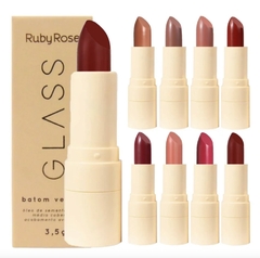 (HB548x24) Set de 24 Labiales en barra Velvety Linea Glass - RUBY ROSE