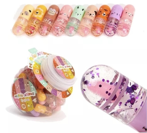 (AR1036x18) Set de 18 mini gloss mágicos de animalitos - 4 angels - comprar online