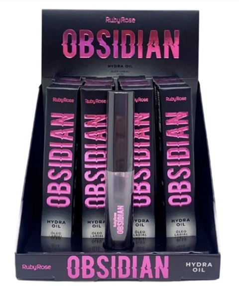 (HB7300X12) Set de 12 Lips oils hydra OBSIDIAN - RUBY ROSE