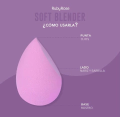 HBS01 - ESPONJA DE MAQUILLAJE SOFT BLENDER FEELS de RUBY ROSE