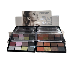 (CS4017x6) Set de 6 Paletas de sombras + glitter PERFECT MATCH - PINK 21