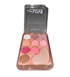 (CS4395-2) Paleta de SOMBRAS + ILUMINADOR IN LOVE TONO 2 - PINK 21