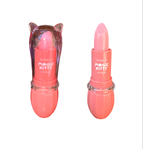 (CS4774-2) Labial mágico MAGIC KITTY sabor Frutilla - PINK 21