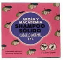 (TYL2037) Shampoo sólido vegano para cabello seco con argán y macademia