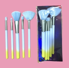 (cod26060) Set de 5 brochas pastel celeste/verde - CITY GIRL